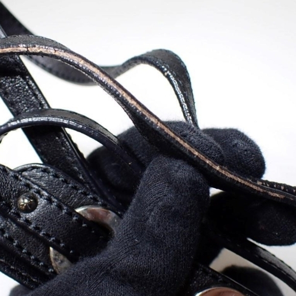 Jimmy Choo Two Way Crossbody Bag Star Studded Top Handle Flap Purse - Picture 6 of 7